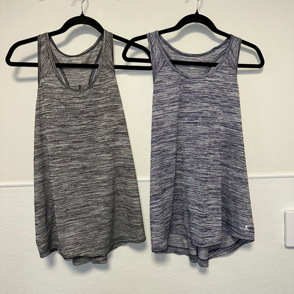 Lot of 2 Danskin Now Women’s Medium 8-10 Black, Grey, Blue Athletic Tank Workout - Picture 2 of 10